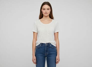 c a odzież damska: F&F, T-shirt damski, rozmiar M — 8