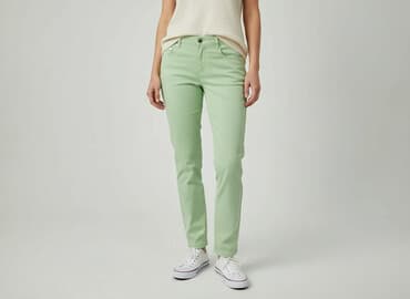 jaki krawat do zielonej sukienki: Moodo, Spodnie materiałowe damskie, rozmiar L — 7