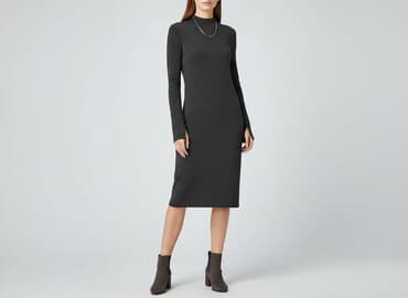 czarna sukienka z długim rękawem sinsay: Sinsay, Sukienka damska, rozmiar XS — 6