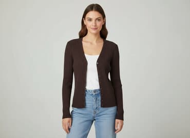 sweter z dekoltem v: Ovs, Kardigan damski, rozmiar S — 7