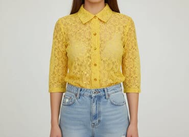 bluzki z koronką plus size: Women's blouse, size S — 6