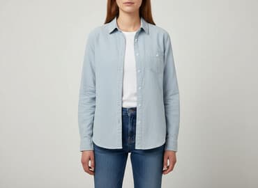 koszula niebieska hm: Koszula damska, rozmiar L — 6