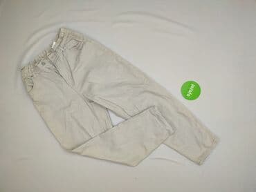 srebrne legginsy: H&M, Material trousers for women, size S (EU 36) — 2
