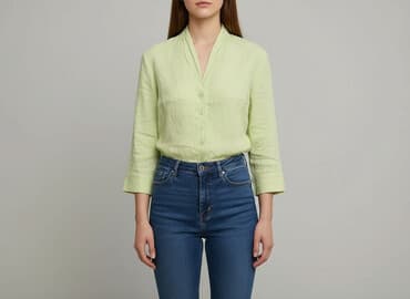 zielone eleganckie bluzki: Bluzka damska, rozmiar S — 6