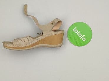 sukienka i sandały na koturnie: Sandały damskie, rozmiar 38 — 7