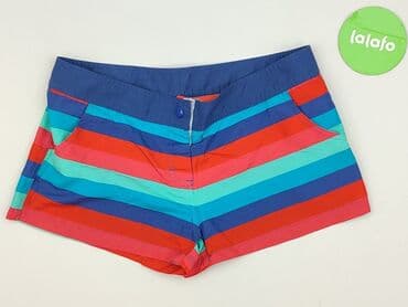 krótkie spodenki z wysokim stanem w paski: Szorty damskie, rozmiar M — 3