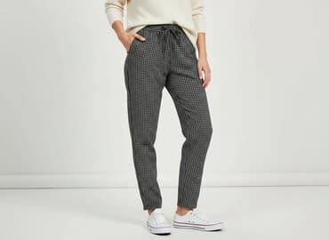 spodnie serduszka by o la la czarne: Blind Date, Spodnie materiałowe damskie, rozmiar S — 8