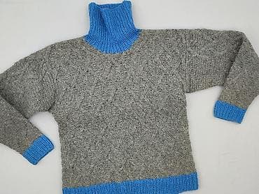 akryl sweter: Hand Knitted, Golf damski, rozmiar S — 1