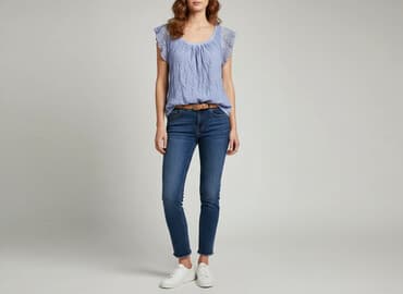 lawendowa bluzki damskie: Bluzka damska, rozmiar M — 5