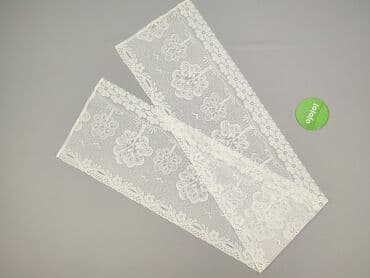 krótkie zasłony: Koronkowa firanka / panel dekoracyjny - Kolor: ecru/śmietankowy - — 2