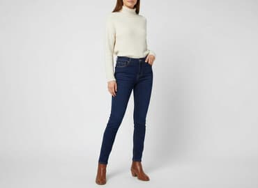 terranova spodnie z wysokim stanem: Terranova, Jeansy damskie, rozmiar S — 6