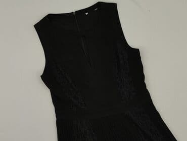 czarna sukienka z przezroczystymi rękawami: Women`s dress, size S — 2