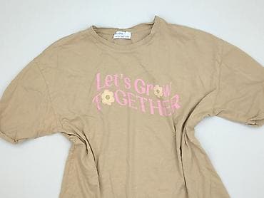 bluzki trapezowe: Bershka, T-shirt damski, rozmiar L — 1