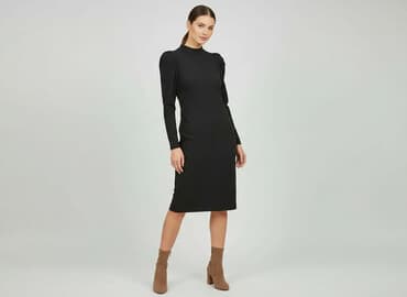 czarna sukienka z długim rękawem sinsay: Sinsay, Sukienka damska, rozmiar S — 7