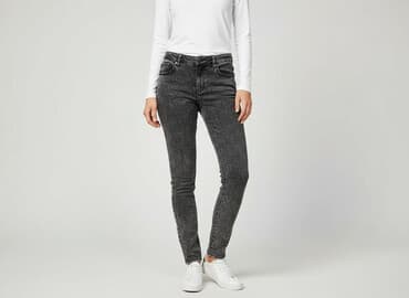baggy grey jeans: Jeansy damskie, rozmiar M — 6