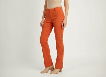 pomarańczowe spodnie hello kitty: Imitz, Spodnie materiałowe damskie, rozmiar S — 1