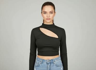 shein czarne bluzki: Shein, Top damski, rozmiar XS — 6