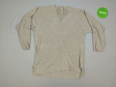beżowa bluzka z dekoltem w serek: Women's blouse, size M — 3