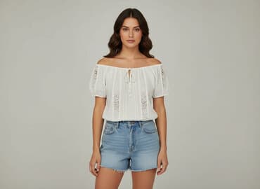 bawełniane białe bluzki: Bluzka damska, rozmiar S — 6