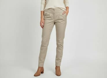 buty na koturnie z futerkiem: Freesia, Spodnie materiałowe damskie, rozmiar M — 7