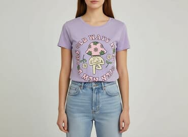 koszulka z żabą cropp: Cropp, Футболка жіноча, розмір M — 1