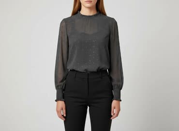 satynowe bluzki czarne: Bluzka damska, rozmiar L — 6