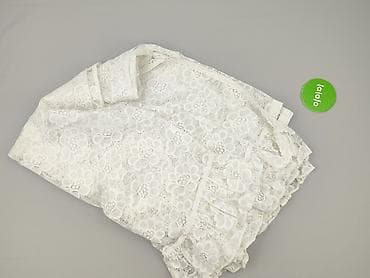 stan jak tkanina: Biała koronkowa tkanina dekoracyjna - Materiał: cienka, miękka — 3