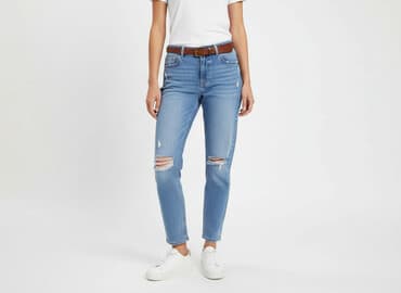 sinsay katany jeansowe: DENIM JEANS, Jeansy damskie, rozmiar XS — 6