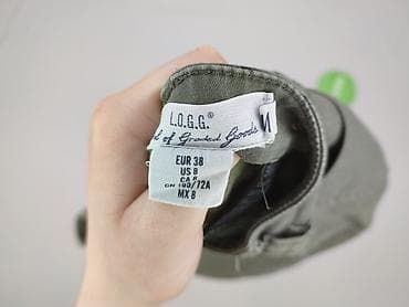 hm t shirty basic: H&M L.O.G.G., Spodnie materiałowe damskie, rozmiar M — 4