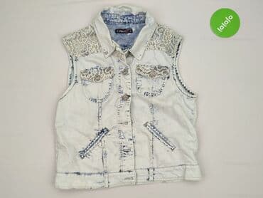 kamizelka jeansowa damska długa: FB Sister, Kamizelka damska, rozmiar M — 2