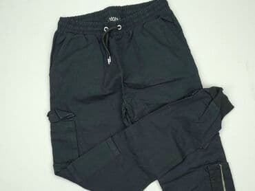 stradivarius cargo czarne: BoohooMAN, Spodnie dresowe dla mężczyzn, rozmiar M — 1