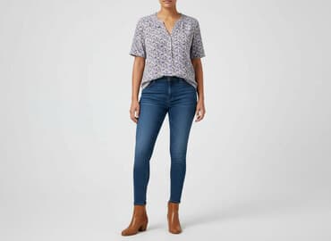 tanie bluzki z krótkim rękawem: Bluzka damska, rozmiar XL — 5