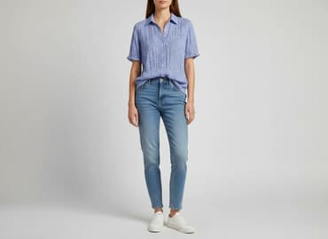 koszula niebieska hm: H&M, Bluzka damska, rozmiar L — 7