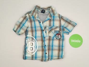 koszulka z psem: Shirt 1.5-2 years, condition - Perfect, pattern - Cell, color - Light blue — 2