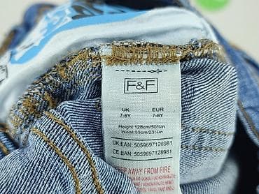 moda bluzki: Spodnie jeansowe, F&F, 8 lat, 128, stan - Bardzo dobry — 4