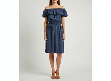 sukienka rozkloszowana dekolt łódka: Sukienka damska, rozmiar S — 5