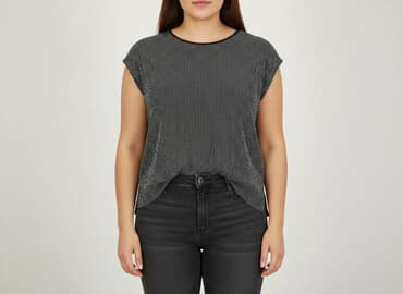 srebrne bluzki wieczorowe: Bluzka damska, rozmiar XL — 6