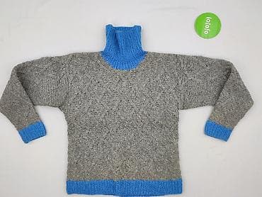 akryl sweter: Hand Knitted, Golf damski, rozmiar S — 2