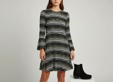 sukienka w czarno białe paski h m: H&M, Sukienka damska, rozmiar S — 1