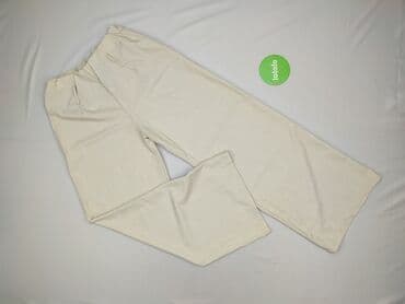 dżinsy szerokie nogawki: Spodnie materiałowe damskie, rozmiar M — 2