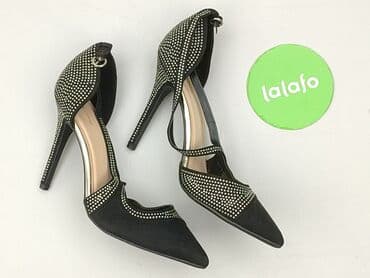 srebrne sandały reserved: Półbuty damskie, 40 — 2