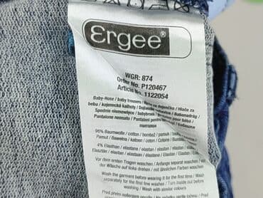 джинсова куртка: Denim pants, Ergee, 9-12 months, condition - Very good — 5