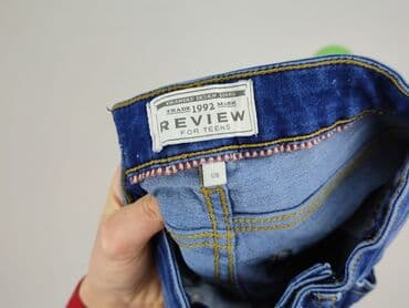 obcisła czarna bluzka: Spodnie jeansowe, 8 lat, 128, stan - Bardzo dobry — 4