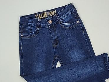 lonky jeans: Spodnie jeansowe, 10 lat, 134/140, stan - Bardzo dobry — 1