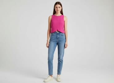 bluzka do różowych spodni: Trafaluc, Top damski, rozmiar M — 7