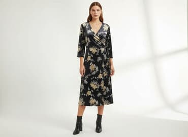 sukienki z weluru i aksamitu allegro: Cream, Sukienka damska, rozmiar L — 7