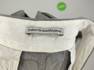 bordowe woskowane spodnie: Drykorn, Spodnie materiałowe damskie, M — 4