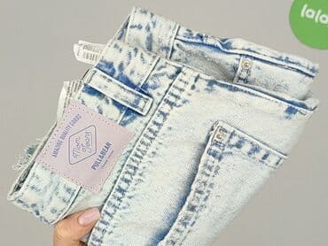 spodenki jeansowe z wysokim stanem pull and bear: PULL&BEAR, Szorty damskie, rozmiar 2XS — 6