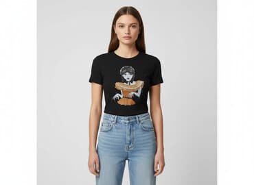 ubrania w stylu gotyckim: T-shirt damski, rozmiar S — 1