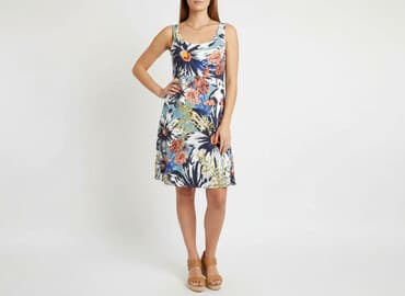 sukienka rozkloszowana dekolt łódka: Sukienka damska, rozmiar S — 5